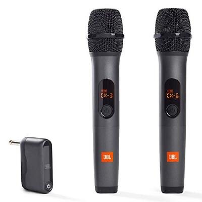 #ad JBL Wireless Two Microphone System with Dual Channel Receiver Black. $89.95