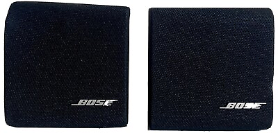 #ad 2 Bose Single Cube Satellite Red Line Speakers Black $39.00