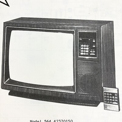 #ad Vintage Original 1983 Sears TV 564.42370150 Wire Schematic Service Manual $9.99