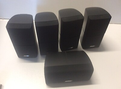 #ad 5 Bose Lifestyle Speakers Black Include Horizontal Mint With No Sign Of Use $250.00