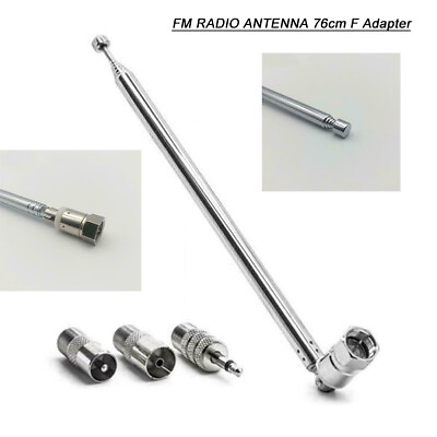 #ad For Bose Wave Radio FM F Type Telescopic Aerial Antenna 75ohm W TV 3.5 Adapter $7.99