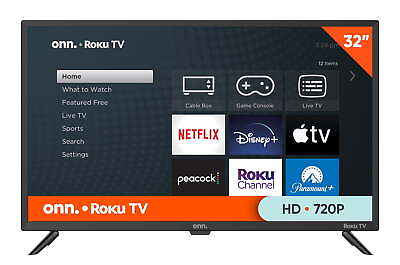 #ad 32” Class HD 720P LED Roku Smart Television 100012589 $132.00