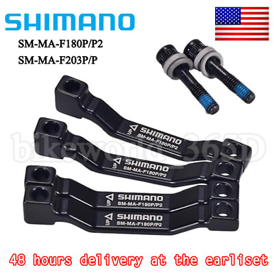 #ad Shimano 160 to 180 203mm Disc Brake Rotor Adapter PM IS Front Rear Bike Caliper $13.86