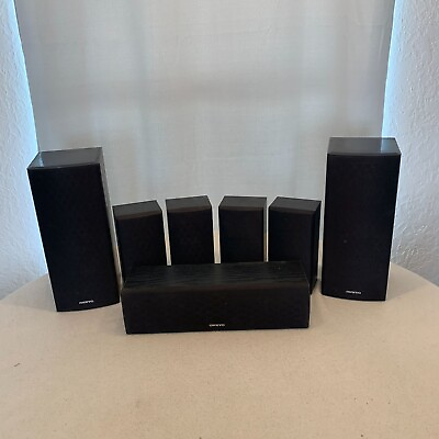 #ad Onkyo Set of 7 Speakers Model SKF 590N SKC 590N SKR 590 SKB 590 All Work Great $139.95