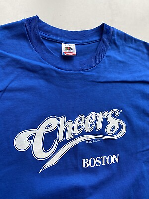 #ad Vintage Cheers T Shirt Boston Bar Sitcom NBC Large Single Stitch USA 80s 90s $19.99