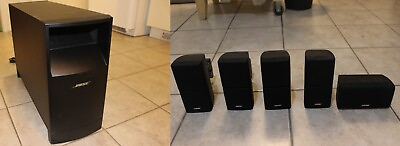 #ad Bose Acoustimass 10 Series IV Subwoofer Module amp; Speakers cables USED WORKING C $229.99