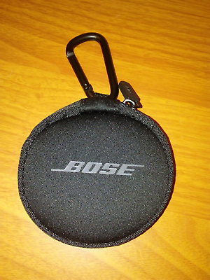 #ad Bose Small Black Carry Case Zippered 3.5quot; Padded with Carabiner Clip EMPTY CASE $10.97
