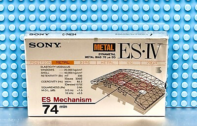 #ad SONY ES IV METAL 74 TYPE IV BLANK CASSETTE TAPE 1 SEALED $44.99