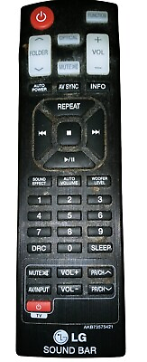 #ad LG Sound Bar Remote Control AKB73575421 Sound Bar Genuine OEM Tested Works $10.00