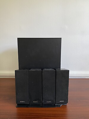 #ad Sony Speaker System Speaker 4 Speaker And Subwoofer Only Good Condition $29.00