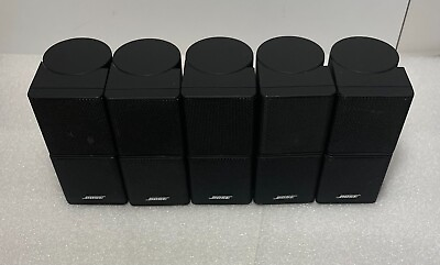 #ad 5x Bose Double Jewel Cube Speaker lot of 5 Black Lifestyle Acoustimass Nice $119.00