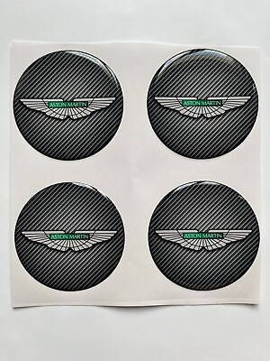 #ad Set of 4 pcs Aston Martin Center Wheel Cap Stickers Decal Rims Emblem Gas Tank $16.52