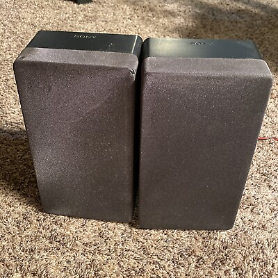 #ad #ad Set of 2 Sony Speakers Model SS CLX20 Black Tested Working $11.99