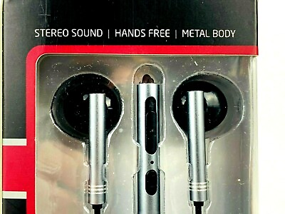 #ad Gigs Metallic Earphones With Stereo Sound Hand Free Metal Body Silver $38.99