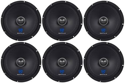 #ad 6 Rockville RXM88 8quot; 500w 8 Ohm Mid Range Drivers Speakers Made w Kevlar Cone $169.95