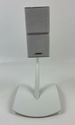 #ad 1 ea. Bose Lifestyle Jewel Cube Satellite Surround Double Speaker w Stand White $37.49