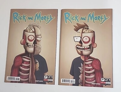 #ad RICK AND MORTY #50 GRADE NM HARMON AND ROILAND VARIANT. FIRST ISSUES $99.99