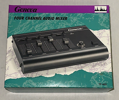 #ad Geneva PF 460: 4 Ch Compact 4 Channel Audio Mixer for Superior Sound Control NOS $35.69