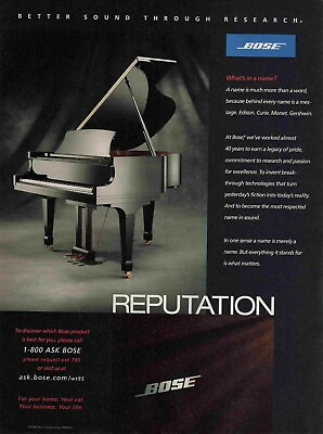 #ad Bose Music Piano Sound Ad Y2K 2000S Vtg Print Ad 8X11 Wall Poster Art $6.24