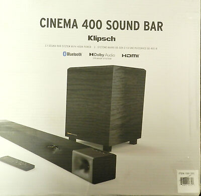 #ad Klipsch Cinema 400 Sound Bar With Wireless Subwoofer Missing Pcs $198.00