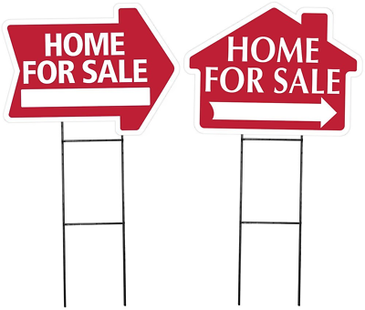 #ad Large Arrow and House shaped Home for Sale Sign Kit Combination $22.95