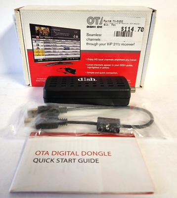 #ad Dish OTA Digital Tuner 194858 For Hopper Wally With USB Cable And Instructions $35.90