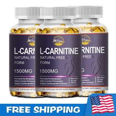 #ad L Carnitine Capsule Weight LossFat BurnerMuscleMetabolismBoost Energy 120p $13.79