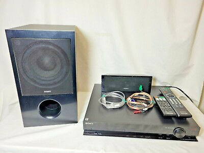 #ad Sony HBD DZ170 Home Theater System DVD Receiver w Optical Cord Speakers TESTED $47.99
