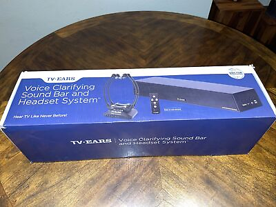 #ad TV•Ears® Voice Clarifying TV Sound Bar with 2 Wireless Headsets. NIB $199.00