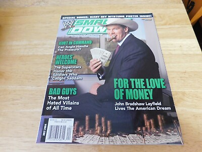 #ad WWE Smackdown JBL For the Love of Money July 2004 Wrestling Magazine Vintage $9.99