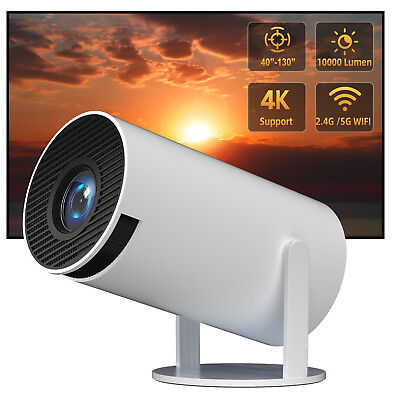 #ad 10000 Lumen Projector 1080p Mini Freestyle 4k Home Theater 5G WiFi Bluetooth USB $83.59