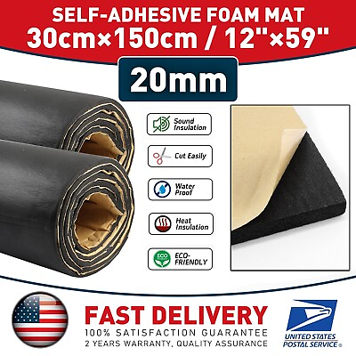 #ad 2Roll Sound Deadener Car Insulation Heat Shield Dampening Foam Self adhesive Mat $36.99