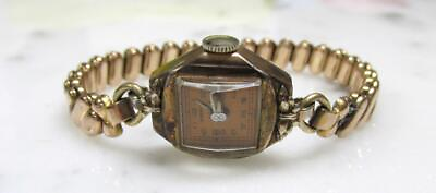 #ad Women#x27;s Vintage Harman 10K Gold Filled Flexible Wristwatch 7Jewels 5 G450 $14.99