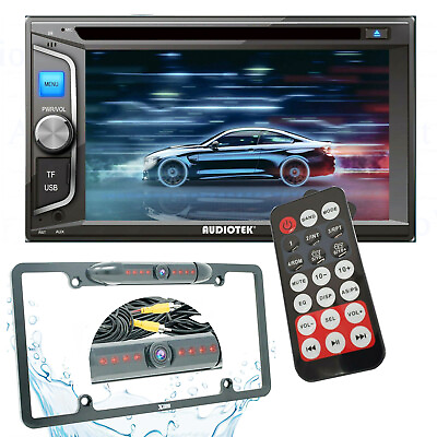 #ad Audiotek 2 Dins 6.2quot; Touch Screen Player Bluetooth AT 68BT Rear Camera 30BK $124.99