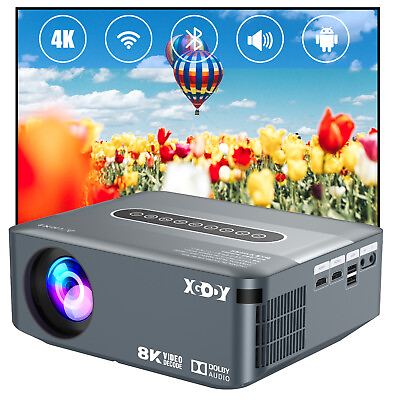 #ad #ad 12000 Lumen Projector Portable HD 4K Smart Bluetooth 5G WiFi Home Theater Cinema $132.99