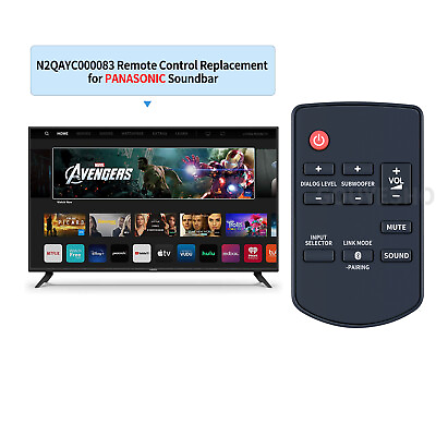 #ad New N2QAYC000083 For Panasonic Soundbar Home Theater Audio System Remote Control $13.49