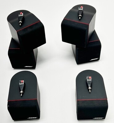 #ad Set of 4 Bose Single amp; Double Cube Speakers Acoustimass Lifestyle Redline $85.00