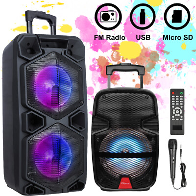 #ad 9000W Portable Bluetooth Speaker Sub Woofer Heavy Bass Sound System Party amp; Mic $139.99