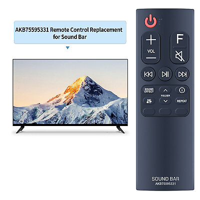 #ad New AKB75595331 For LG Sound Bar Remote Control SL4Y SL5Y SL6Y SL7Y SN6Y SN7R $8.69