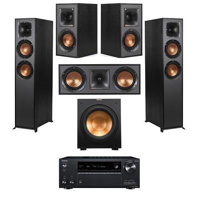 #ad Klipsch Reference 5.1 Home Theater System 2x R 625FA Speaker TX NR696 Receiver $1799.98