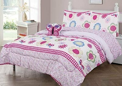 #ad Home 4pc Full Size Kids Girls Teens Comforter Set w 2 Shams amp; Decorative Pilow. $44.89