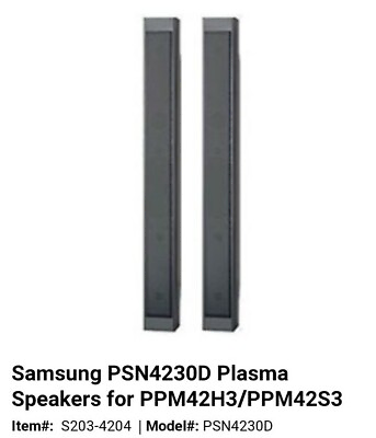 #ad Samsung PSN4230D Plasma Speakers TV Speaker System NEW opened Box $105.00
