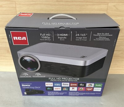 #ad RCA 1080p Full HD Home Theater Projector with Roku Streaming Stick RPJ138 $199.99