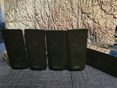 #ad 5 Black SONY Surround Sound Speakers Set SS CTB122 amp; SS TSB122 3 Ohms $49.99
