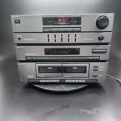 #ad Vintage Sony Stereo System HST 221 Partially Functional For Parts Repair 🎵🔧 $99.95