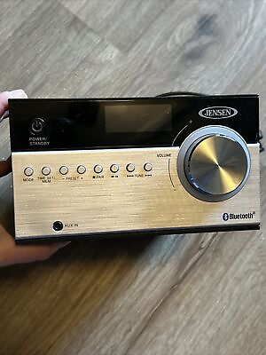 #ad Jensen Bluetooth Compact Stereo System CD AM FM JBS 200 NO SPEAKERS Tested $25.00