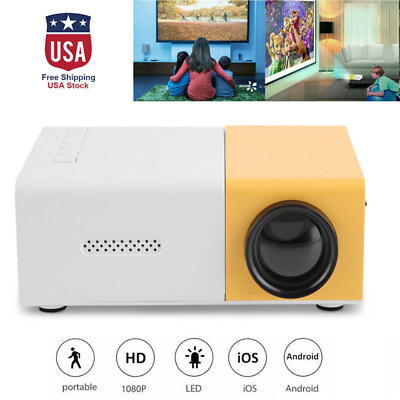 #ad Full HD 1080P Mini Projector LED Multimedia Home Theater Movie TV AV $38.00