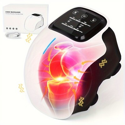#ad Wireless Knee Massager With Cycle Heating Vibration Function And Large LED Scr $38.69