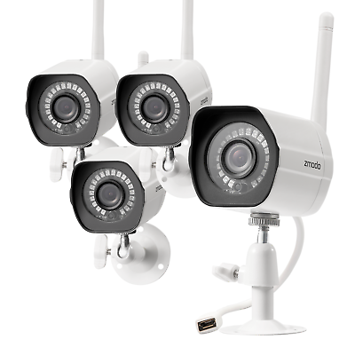 #ad Zmodo WiFi HD 1080p Surveillance IP Camera Home and Business Security 4 Pack $76.99