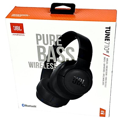 #ad 🎧JBL Wireless Headphones Pure Bass Tune 710BT Black📱Android Over Ear🎶 $54.95